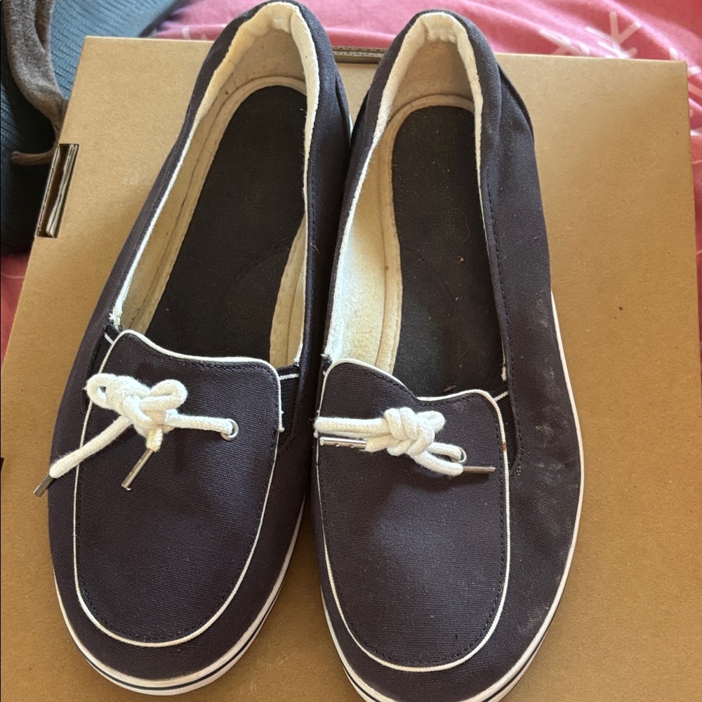 Women's Casual Navy Canvas Shoes